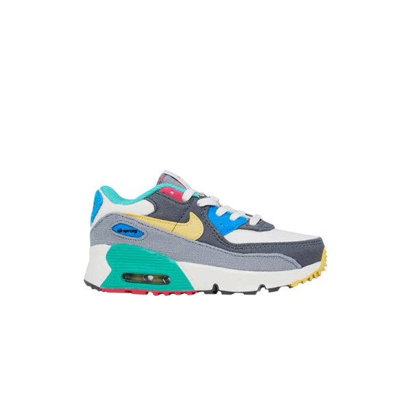 yellow grey green red blue and white shoes